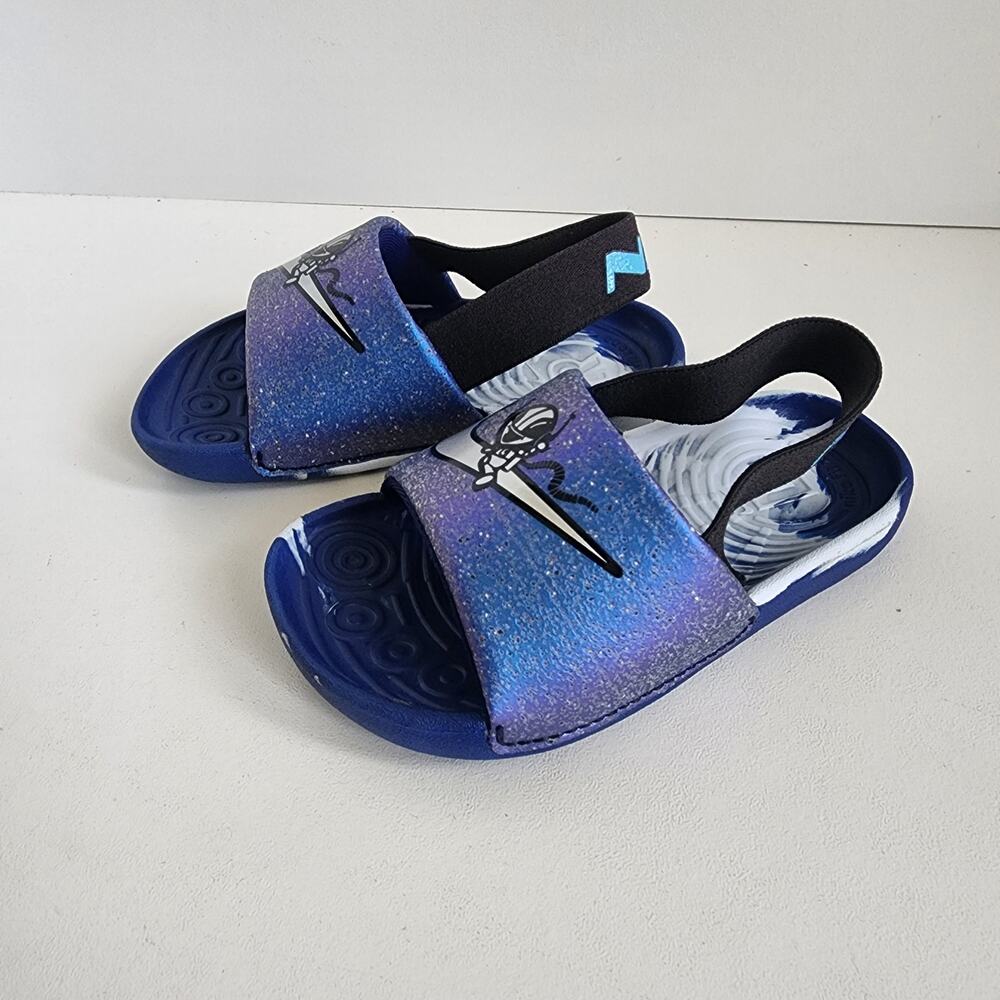 NIKE Kawa Slide Sandals Space Explorer with‎ Heel Strap Unisex Boys 7